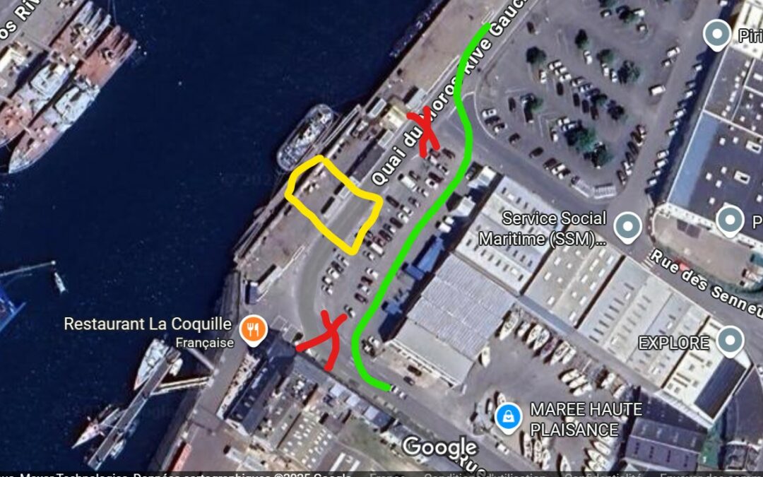 Avis aux usagers – Quai du Moros, rive gauche, fermé le 16/09 après-midi