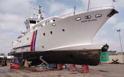 L’André-Malraux en arrêt technique au Port de Concarneau, Construction et Réparation Navales